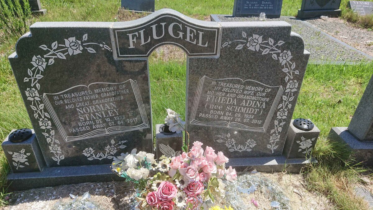 FLUGEL Norman Stanley 1933-2017 &amp; Frieda Adina SCHMIDT 1934-2012