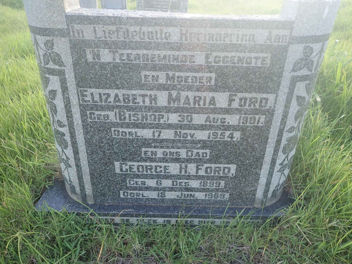 FORD George H. 1899-1969 &amp; Elizabeth Maria BISHOP 1901-1954