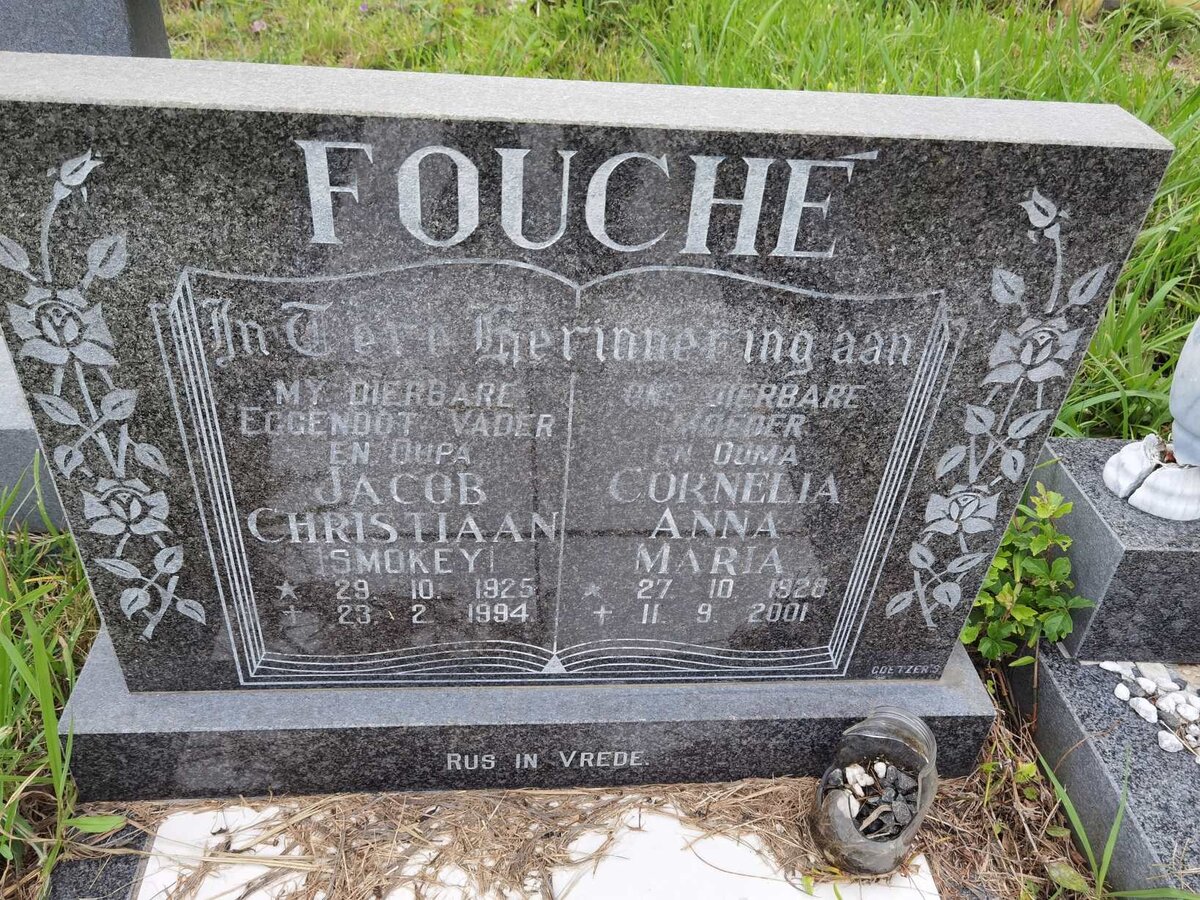 FOUCHE Jacob Christiaan 1925-1994 &amp; Cornelia Anna Maria 1928-2001