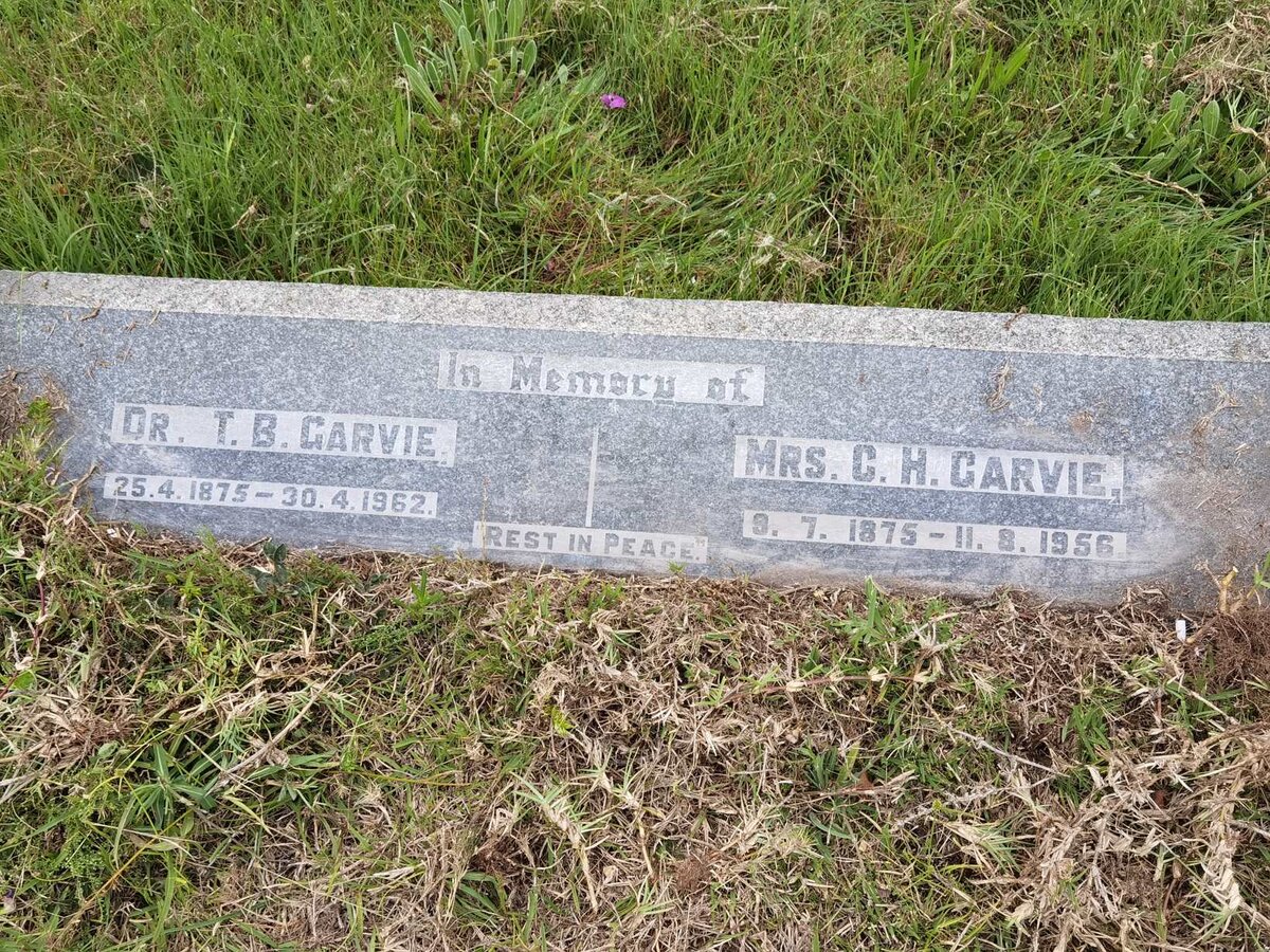 GARVIE T.B. 1875-1962 &amp; C.H. 1875-1956