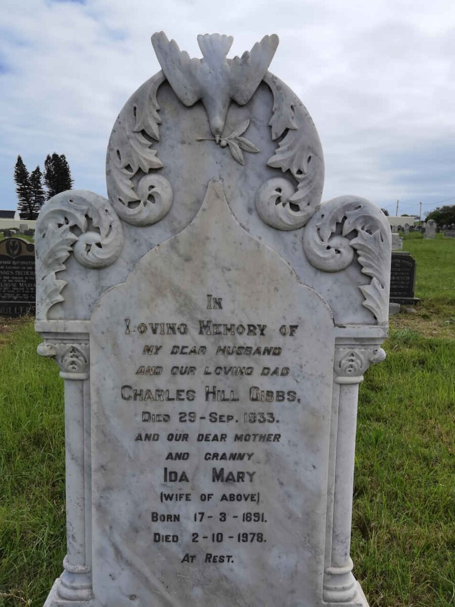 GIBBS Charles Hill -1933 &amp; Ida Mary 1891-1978