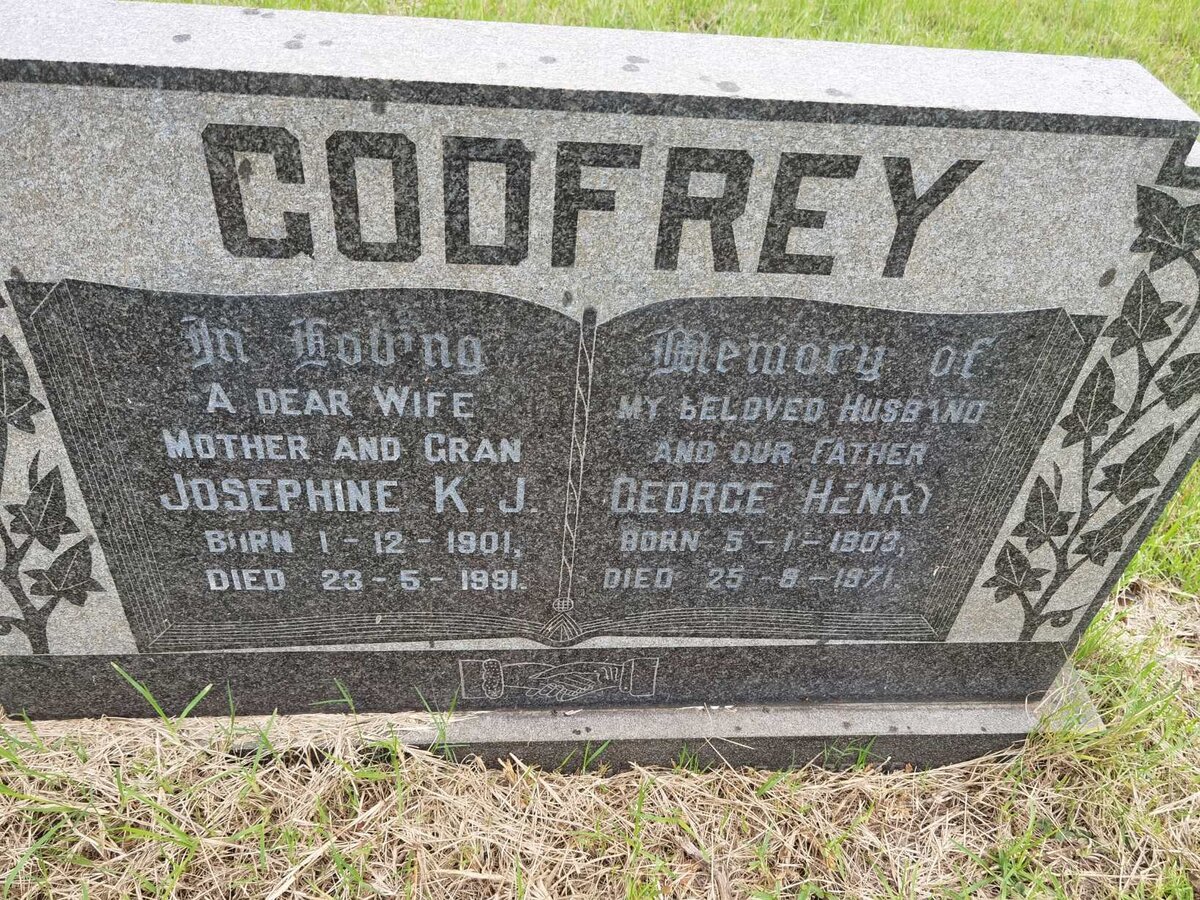 GODFREY George Henry 1903-1971 &amp; Josephine K.J. 1901-1991