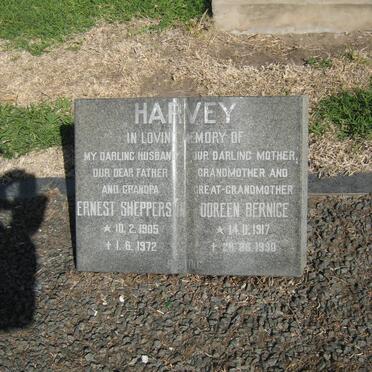 HARVEY Ernest Sheppers 1905-1972 &amp; Doreen Bernice 1917-1990