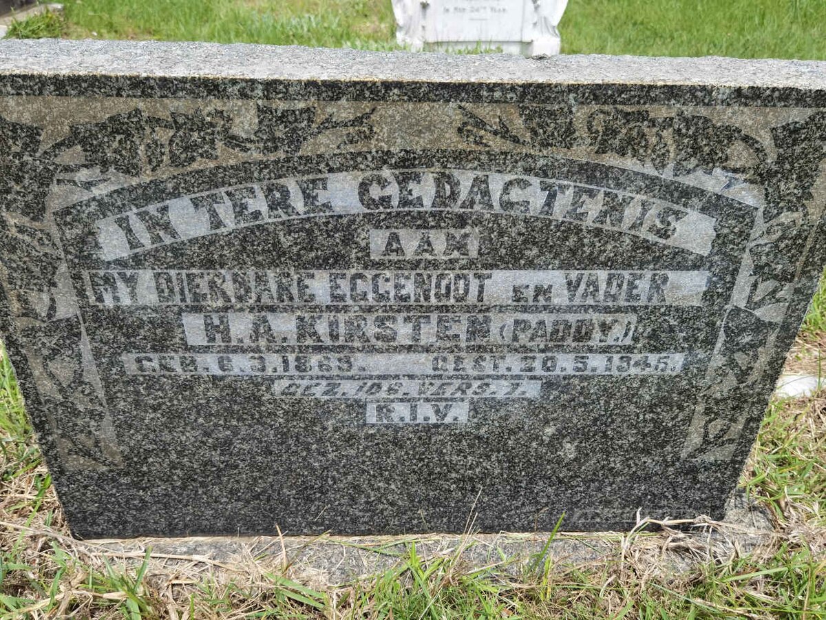 KIRSTEN H.A. 1863-1945