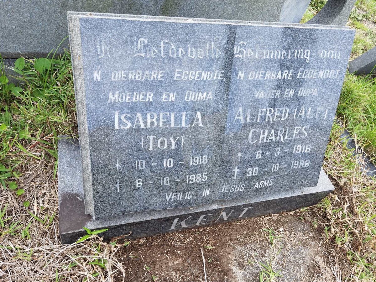 KENT Alfred Charles 1918-1998 &amp; Isabella 1918-1985