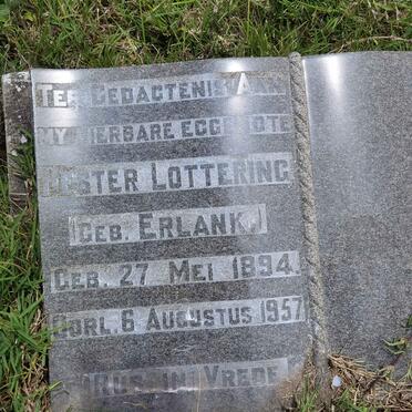 LOTTERING Hester nee ERLANK 1894-1957