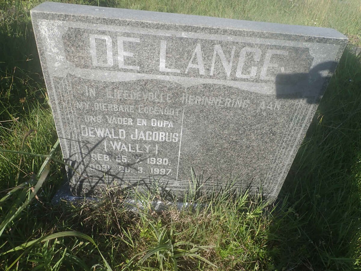 LANGE Dewald Jacobus, de 1930-1997