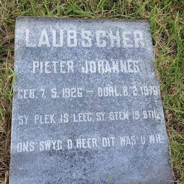 LAUBSCHER Pieter Johannes 1926-1976