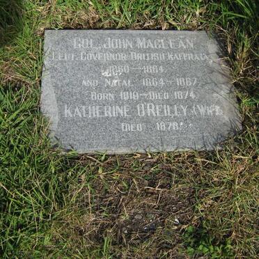 MACLEAN John 1810-1874 &amp; Katherine O'REILLY -1878