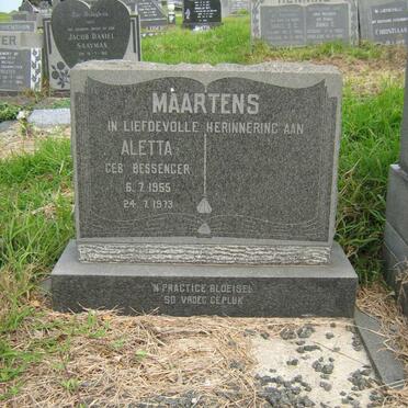 MAARTENS Aletta nee BESSENGER 1955-1973