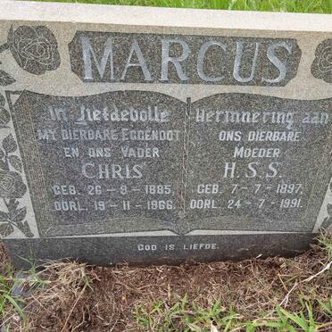 MARCUS Chris 1885-1966 &amp; H.S.S. 1897-1991