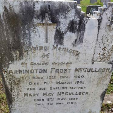 MCCULLOCH Harrington Frost 1880-1943 &amp; Mary May 1886-1969
