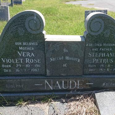 NAUDE Stephanus Petrus 1908-1970 &amp; Vera Violet Rose 1911-1987