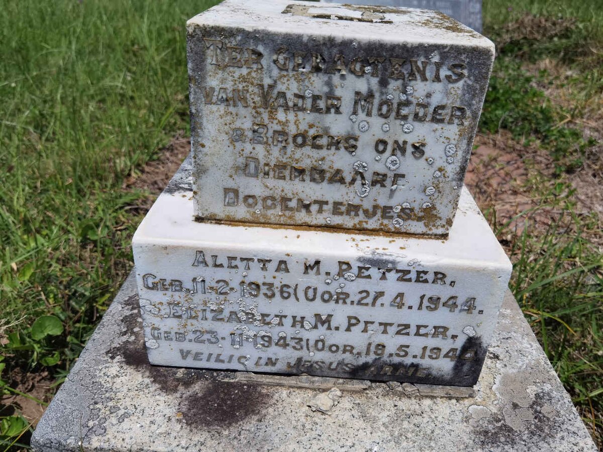 PETZER Aletta M. 1936-1944 ::  PETZER Elizabeth M. 1943-1944