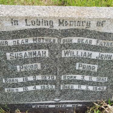 PRIOR William John 1861-1943 & Susannah 1870-1953