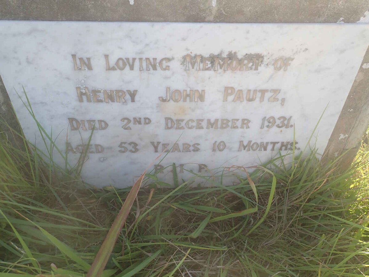 PAUTZ Henry John -1931