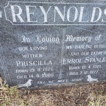REYNOLDS Errol Stanley 1921-1977 &amp; Priscilla 1926-2000