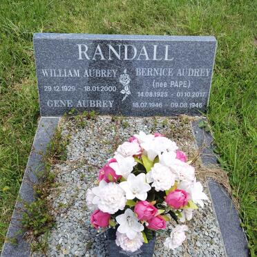 RANDALL William Aubrey 1929-2000 & Bernice Audrey PAPE 1925-2017 :: RANDALL Gene Aubrey 1946-1946