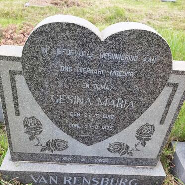 RENSBURG Gesina Maria, van 1892-1975