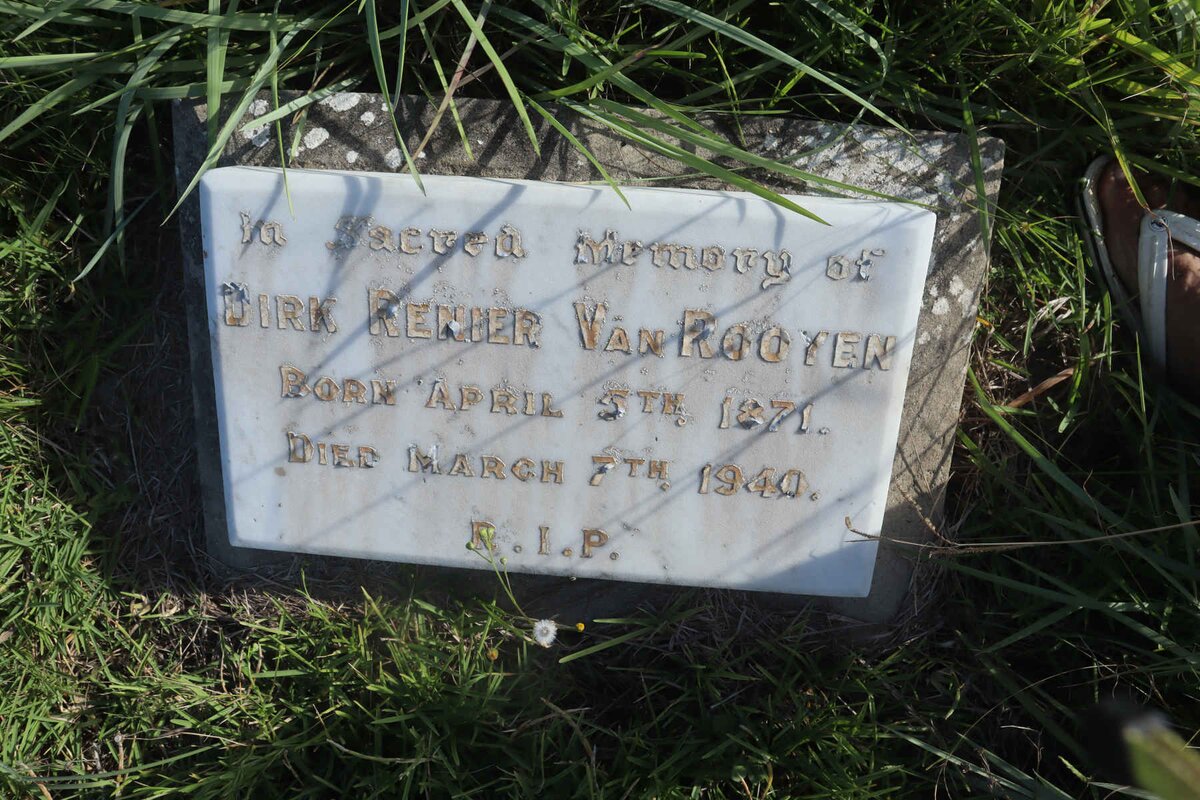 ROOYEN Dirk Renier, van 1871-1940