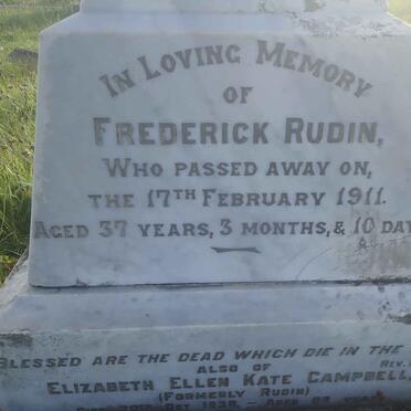 RUDIN Frederick -1911 :: CAMPBELL Elizabeth Ellen Kate  formerly RUDIN -1938