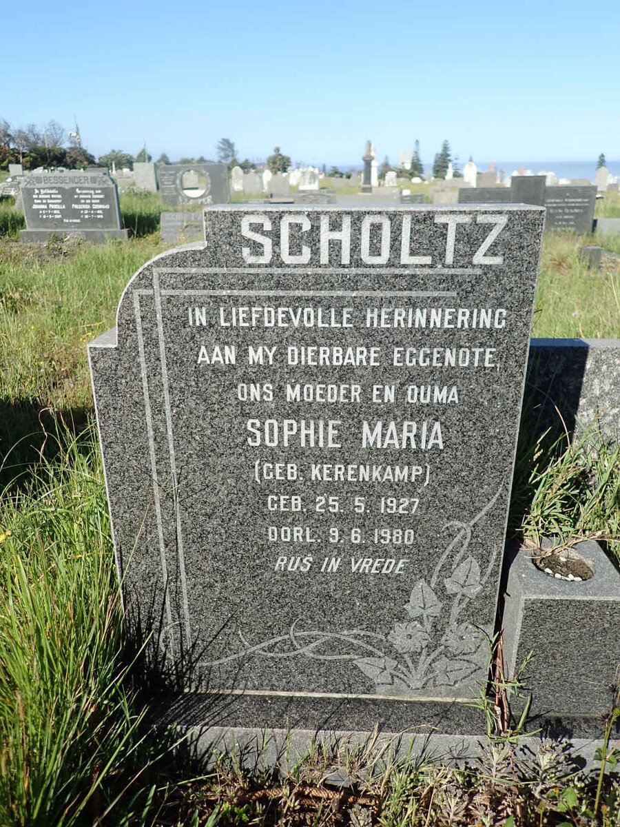 SCHOLTZ George Christoffel 1924-1998 &amp; Sophie Maria KERENKAMP 1927-1980 :: SCHOLTZ George C. -2017 _2
