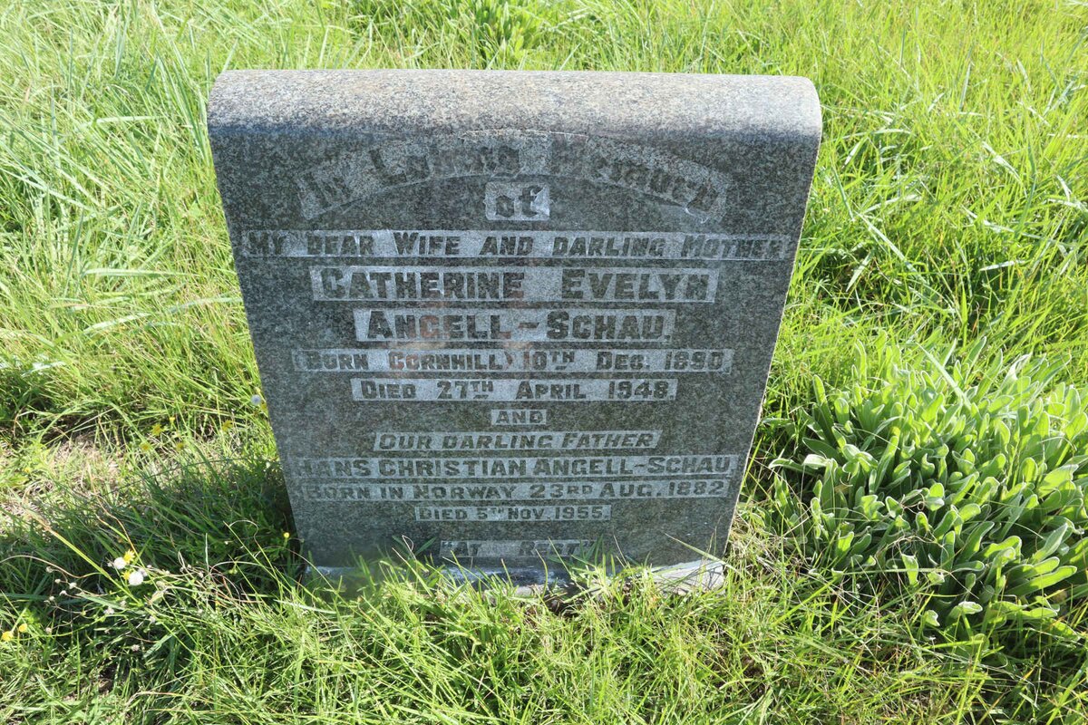 SCHAU Hans Christian, ANGELL- 1882-1955 &amp; Catherine Evelyn CORNHILL 1890-1948