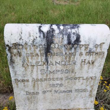 SIMPSON Alexander Hay 1878-1939