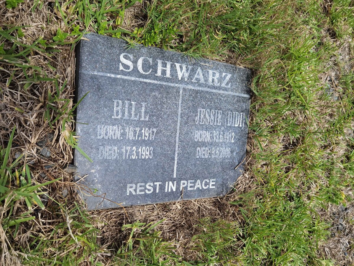 SCHWARZ Bill 1917-1993 &amp; Jessie 1912-2006