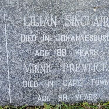 SINCLAIR Lillian :: PRENTICE Minnie