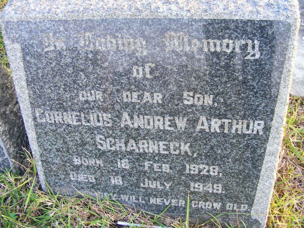 SCHARNECK Cornelius Andrew Arthur 1928-1949