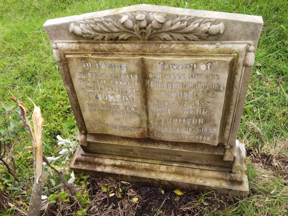 THOMSON Johan Emanuel -1946 &amp; Margaret Wilhelmina -1955 :: THOMSON John Henry -1953 :: THOMSON G.A.
