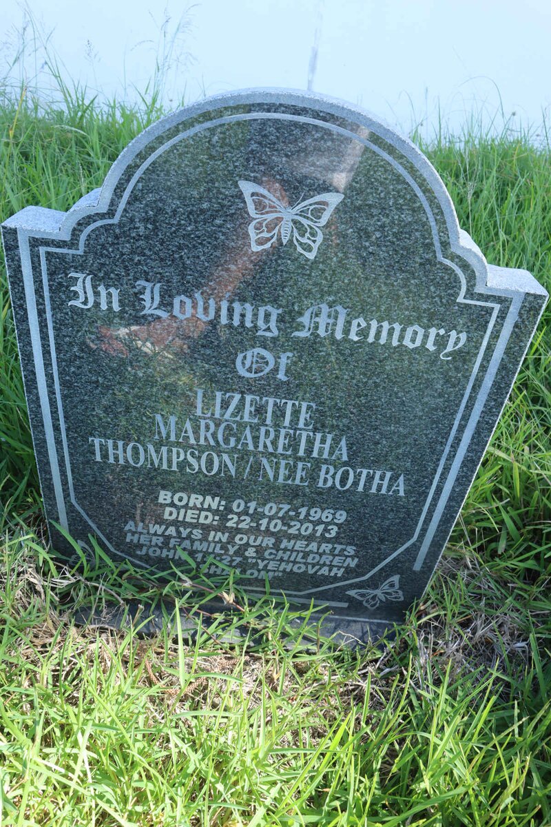 THOMPSON Lizette Margaretha nee BOTHA 1969-2013