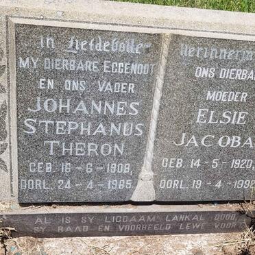 THERON Johannes Stephanus 1908-1965 &amp; Elsie Jacoba 1920-1992