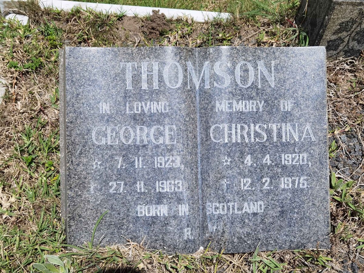 THOMSON George 1923-1963 & Christina 1920-1975