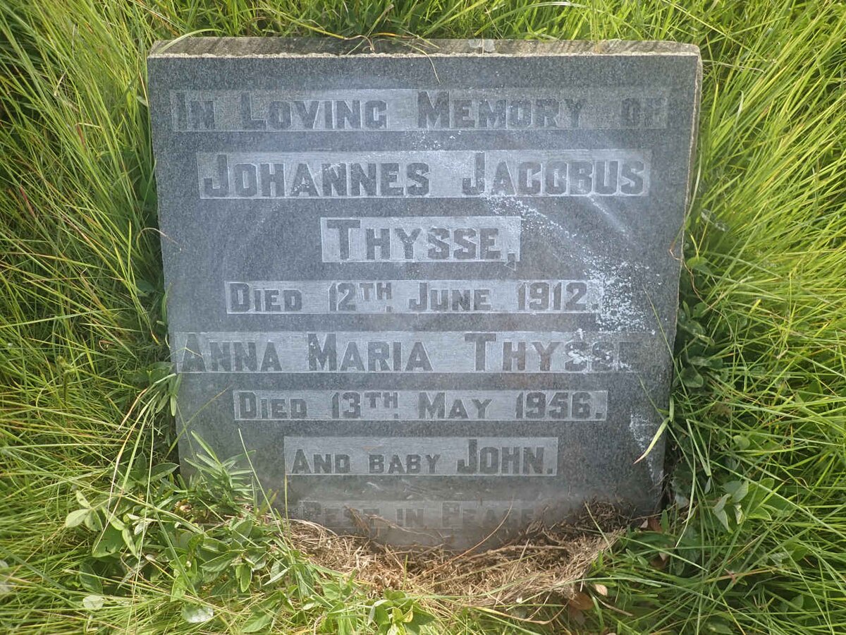 THYSSE Johannes Jacobus -1912 &amp; Anna Maria -1956 :: THYSSE John