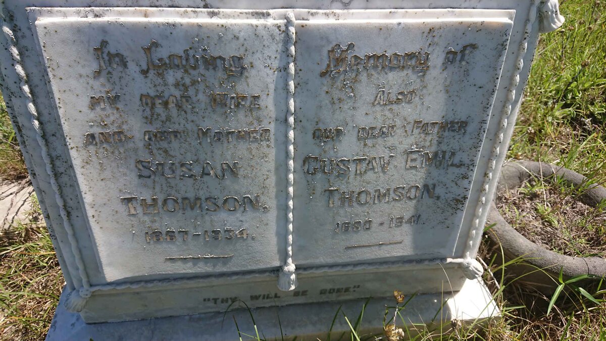 THOMSON Gustav Emil 1860-1941 &amp; Susan 1867-1934