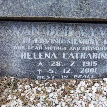 VYVER Helena Catharina, van der 1915-2001