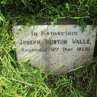VALLE Joseph Burton -1929