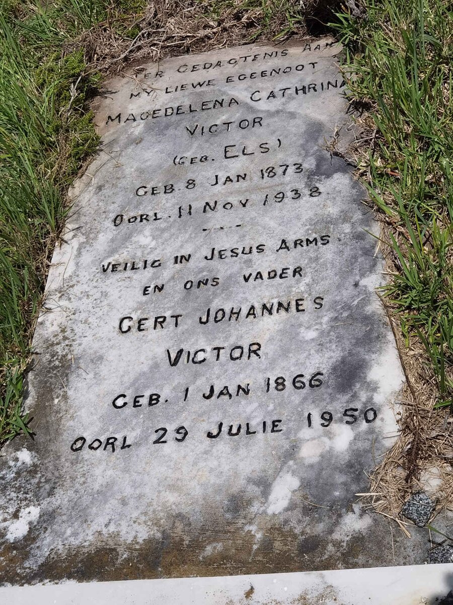 VICTOR Gert Johannes 1866-1950 &amp; Magedelena Cathrina ELS 1873-1938