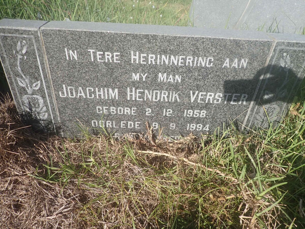 VERSTER Joachim Hendrik 1958-1994