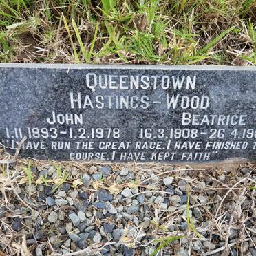 WOOD John, HASTINGS 1893-1978 &amp; Beatrice 1908-1980