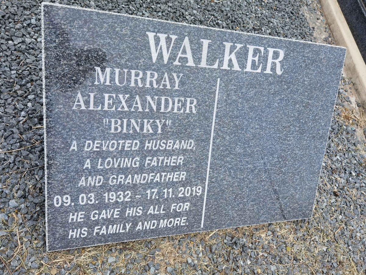 WALKER Murray Alexander 1932-2019