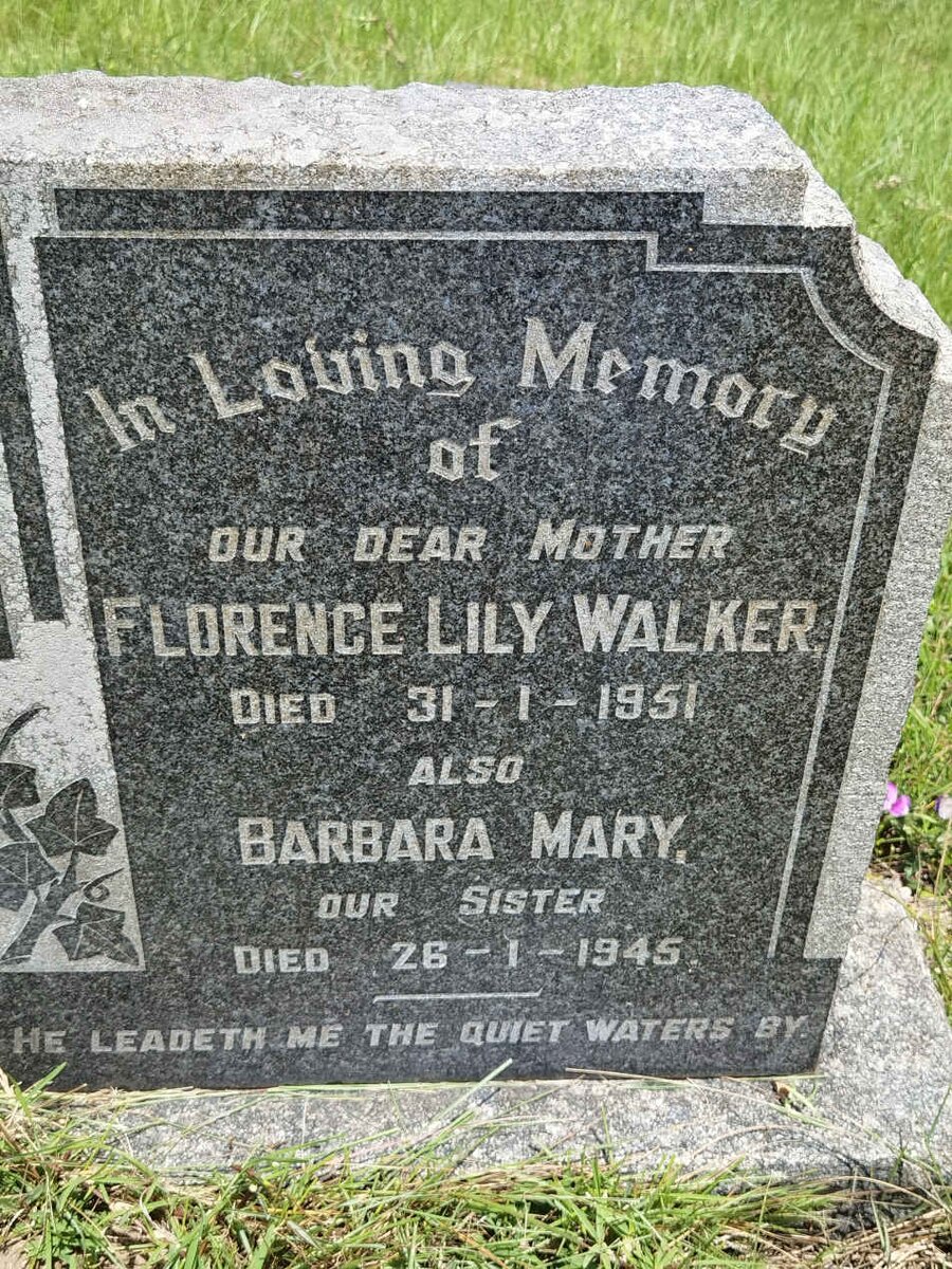 WALKER Florence Lily -1951 :: WALKER Barbara Mary -1945
