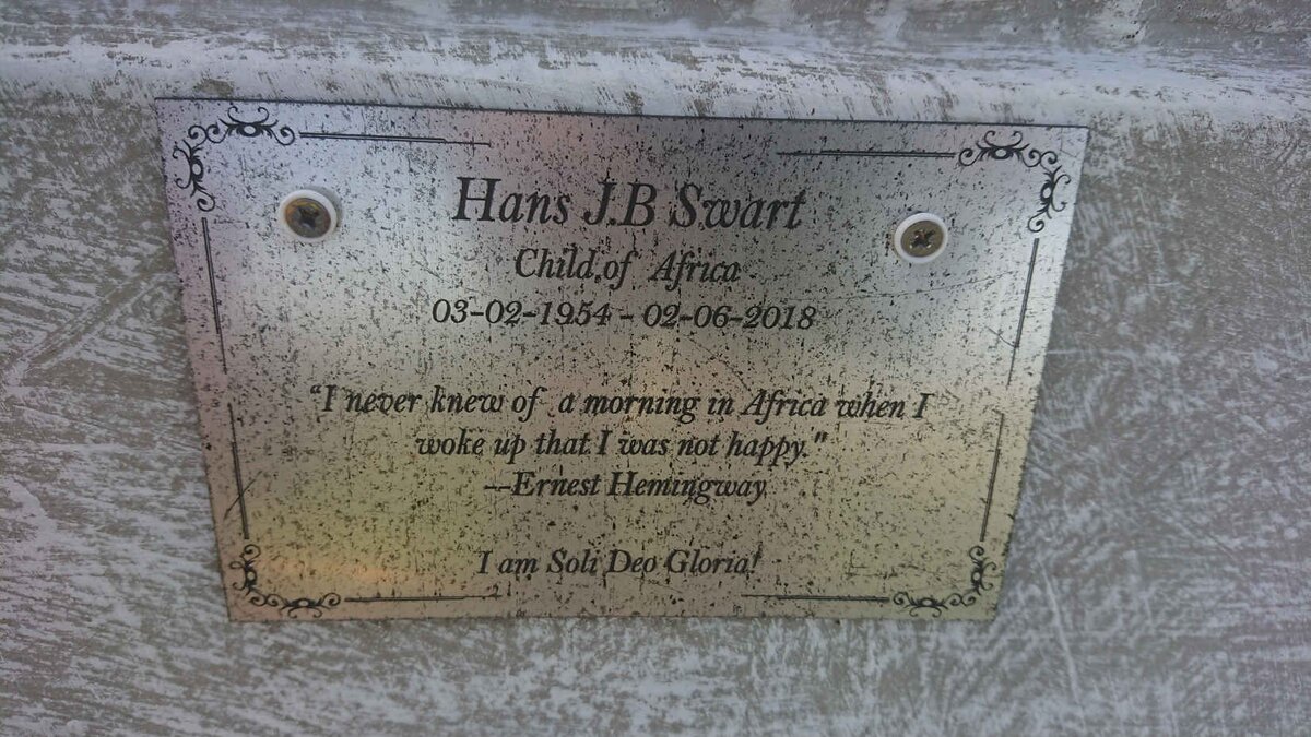 SWART Hans J.B. 1954-2018