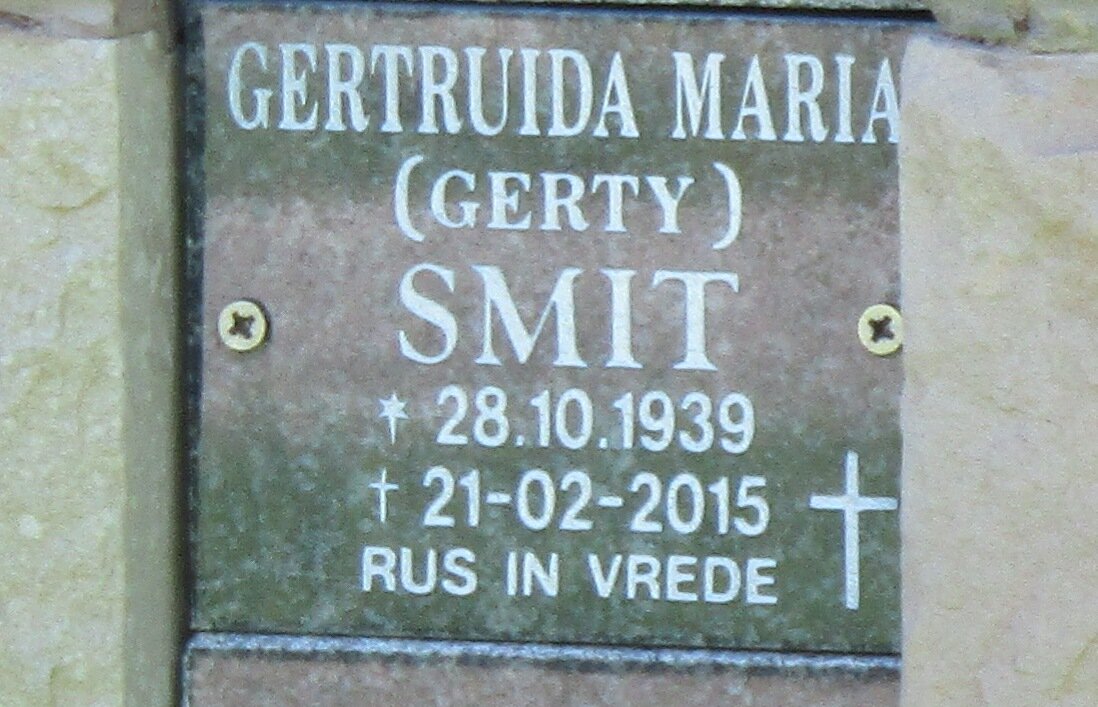 SMIT Gertruida Maria 1939-2015