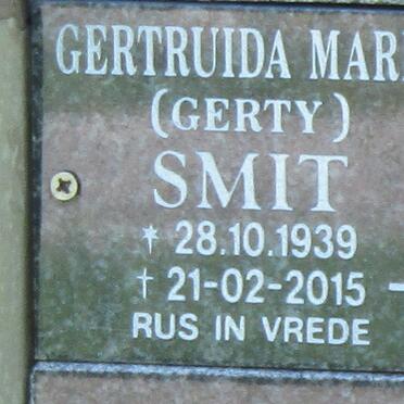 SMIT Gertruida Maria 1939-2015