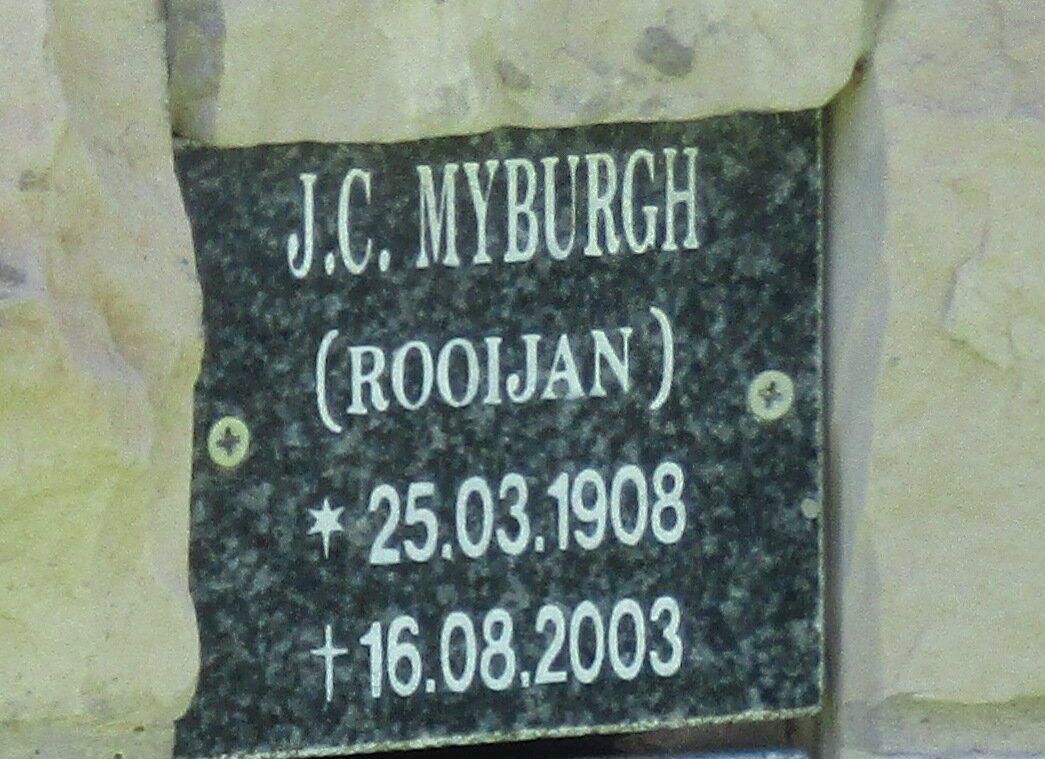 MYBURGH J.C. 1908-2003