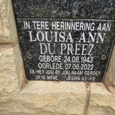 PREEZ Louisa Ann, du 1943-2022
