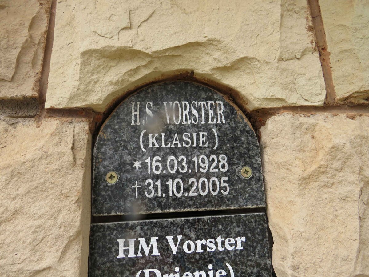 VORSTER H.S. 1928-2005